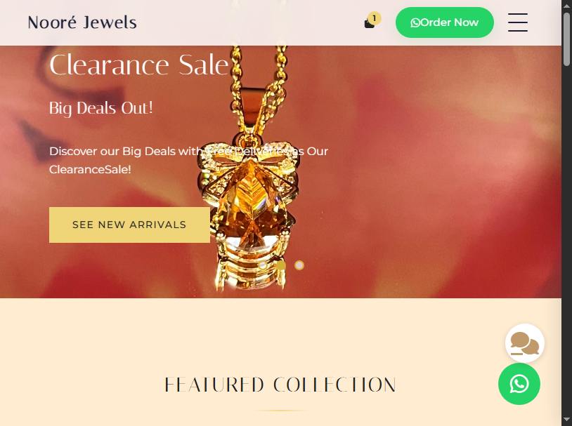 Noore Jewels Homepage